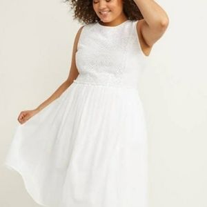Lane Bryant nwt white eyelet dress size 18